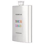 Website-Flasche mit Ihrem Firmenlogo Flachmann (Links)