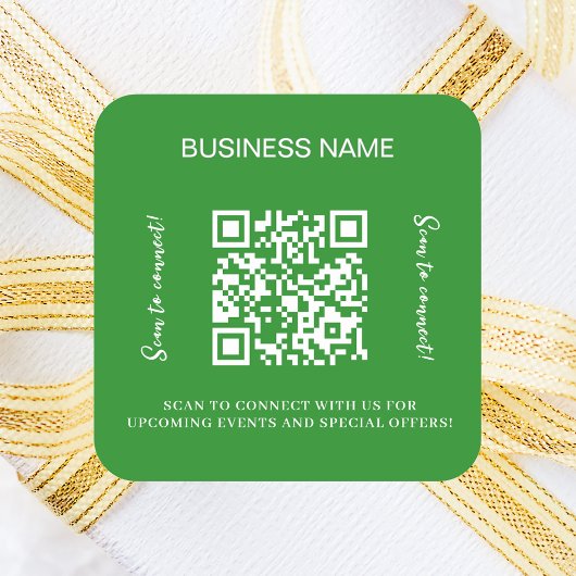 Website "Forest Green business name qr" Quadratischer Aufkleber