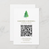 Website "Forest Tree Floral Qr Wedding" Begleitkarte (Vorne/Hinten)
