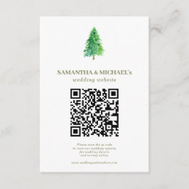Website "Forest Tree Floral Qr Wedding" Begleitkarte