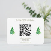 Website "Forest Tree Floral Qr Wedding" RSVP Karte (Stehend Vorderseite)