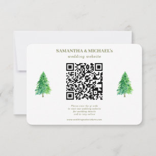 Website "Forest Tree Floral Qr Wedding" RSVP Karte