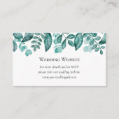 Website für Aquamarine Hochzeiten Begleitkarte (Vorderseite)