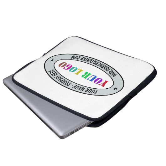 Website für benutzerdefinierte Logo-Namen Business Laptopschutzhülle (Vorne Knopf)