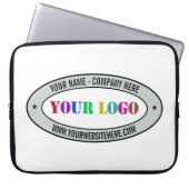 Website für benutzerdefinierte Logo-Namen Business Laptopschutzhülle (Vorderseite)