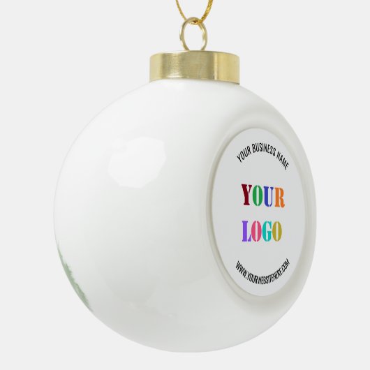 Website für benutzerdefinierte Logo-Namen Werbeakt Keramik Kugel-Ornament (Links)