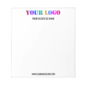 Website für benutzerdefinierte Logo-Namen Werbeakt Notizblock (Vorderseite)