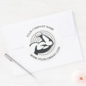 Website für benutzerdefinierte Unternehmen Runder Aufkleber (Umschlag)