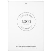 Website für benutzerfreundliche Großfirmen Klemmbrett (Rückseite)