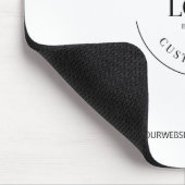 Website für das Firmenlogo, einfach Schwarz-weiß Mousepad (Ecke)