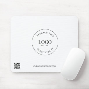 Website für das Firmenlogo, einfach Schwarz-weiß Mousepad