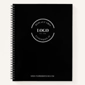 Website für das White Business-Logo Einfach schwar Notizblock (Vorderseite)