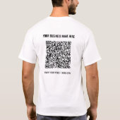 Website für den T - Shirt Ihrer QR-Codes (Rückseite)