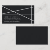 Website für einfache geometrische Hochzeiten Begleitkarte (Vorne/Hinten)