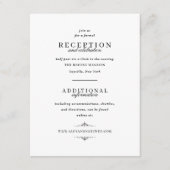 Website für Empfang- und Hochzeitsinformationen Begleitkarte (Vorderseite)