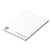 Website für Firmenlogo für kundenspezifische Zweck Notizblock (Rotiert)