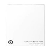 Website für Firmenlogo für kundenspezifische Zweck Notizblock (Vorderseite)