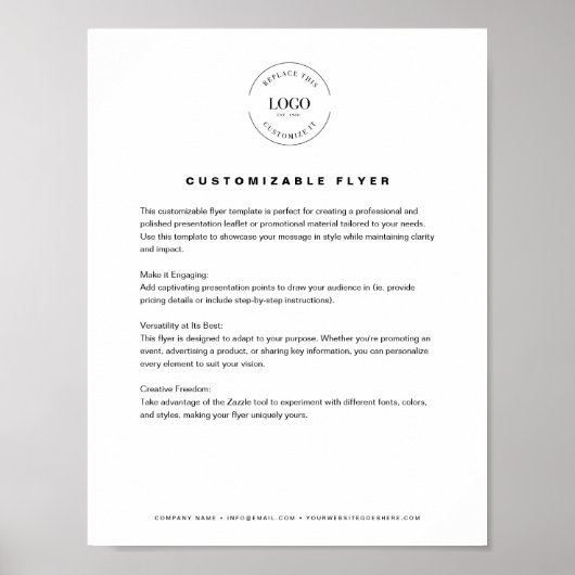 Website für Firmenlogo Poster (Vorne)