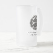 Website für Firmenlogos hinzufügen und Slogan-Mita Mattglas Bierglas (VorderseiteRechts)