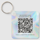 Website für Firmenlogos und QR-Code - Holografie Schlüsselanhänger (Vorderseite)
