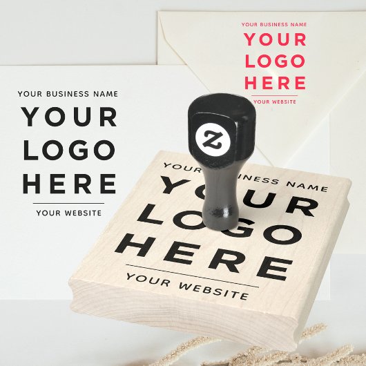 Website für Firmenname - Benutzerdefiniertes Logo Gummistempel