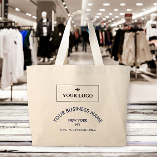 Website für Firmennamen von Chic Navy Tragetasche