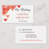 Website für geometrische Dreiecke | Koralle Begleitkarte (Vorne/Hinten)