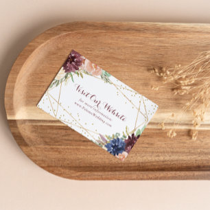 Website für geometrische Hochzeiten von Rustikal-G Begleitkarte