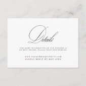 Website für Hochzeitdetails - Elegante Kalligrafie Begleitkarte (Vorderseite)