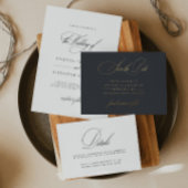 Website für Hochzeitdetails - Elegante Kalligrafie Begleitkarte