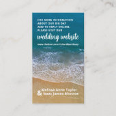 Website für Hochzeiten am Blue Sea Beach Begleitkarte (Vorderseite)