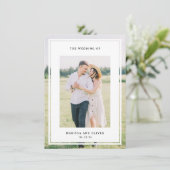 Website für Hochzeiten auf Gerahmtem Foto auf zwei Einladung (Stehend Vorderseite)