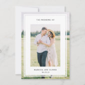 Website für Hochzeiten auf Gerahmtem Foto auf zwei Einladung (Vorderseite)