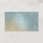 Website für Hochzeiten - Blue and Gold Glitzer Begleitkarte (Rückseite)