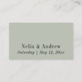 Website für Hochzeiten, Hübsche Skripterstellung, Begleitkarte (Rückseite)