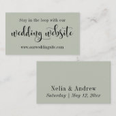 Website für Hochzeiten, Hübsche Skripterstellung, Begleitkarte (Vorne/Hinten)