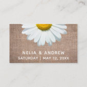 Website für Hochzeiten, Hübsches Drehbuch, Burlap Begleitkarte (Rückseite)