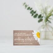 Website für Hochzeiten, Hübsches Drehbuch, Burlap Begleitkarte (Stehend Vorderseite)