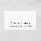 Website für Hochzeiten, Hübsches Skript, bearbeitb Begleitkarte (Rückseite)