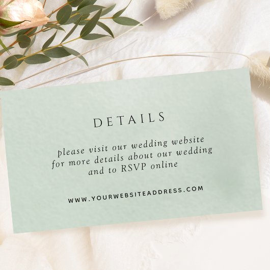 Website für Hochzeiten im eleganten Watercolor-Ber Begleitkarte