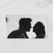 Website für Hochzeiten im Schwarz-weißen Foto QR C Begleitkarte (Rückseite)