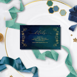 Website für Hochzeiten in Blau, Navy und Green / D Begleitkarte