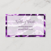 Website für Hochzeiten in Lila Marmor Begleitkarte (Vorderseite)