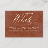 Website für Hochzeiten in Terracotta und White Blu Begleitkarte (Vorderseite)