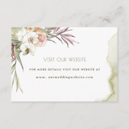 Website für Hochzeiten oder Details Palm-Blätter E Begleitkarte