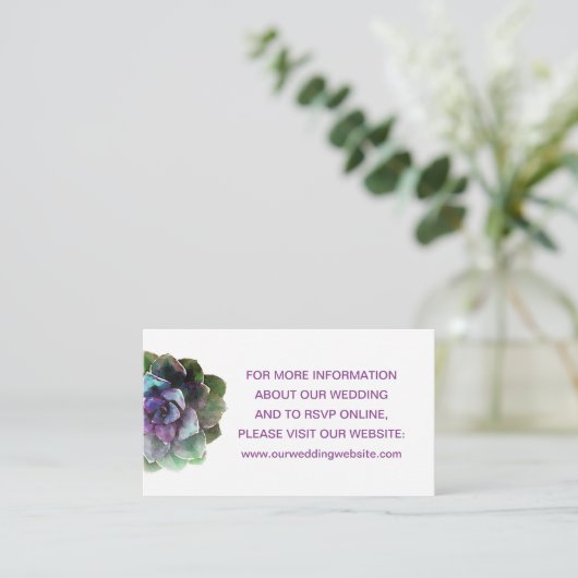 Website für Hochzeiten oder Registrierung Begleitkarte (Stehend Vorderseite)