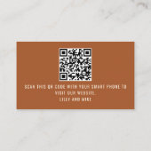 Website für Hochzeiten QR Code Cowboy Country West Begleitkarte (Rückseite)