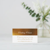 Website für Hochzeiten Royal White Golden Shiny Begleitkarte (Stehend Vorderseite)