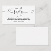 Website für Hochzeiten, UAWG für moderne Kalligraf Begleitkarte (Vorne/Hinten)