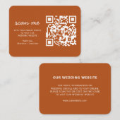 Website für Hochzeiten UAWG Online QR Code Terraco Begleitkarte (Vorne/Hinten)